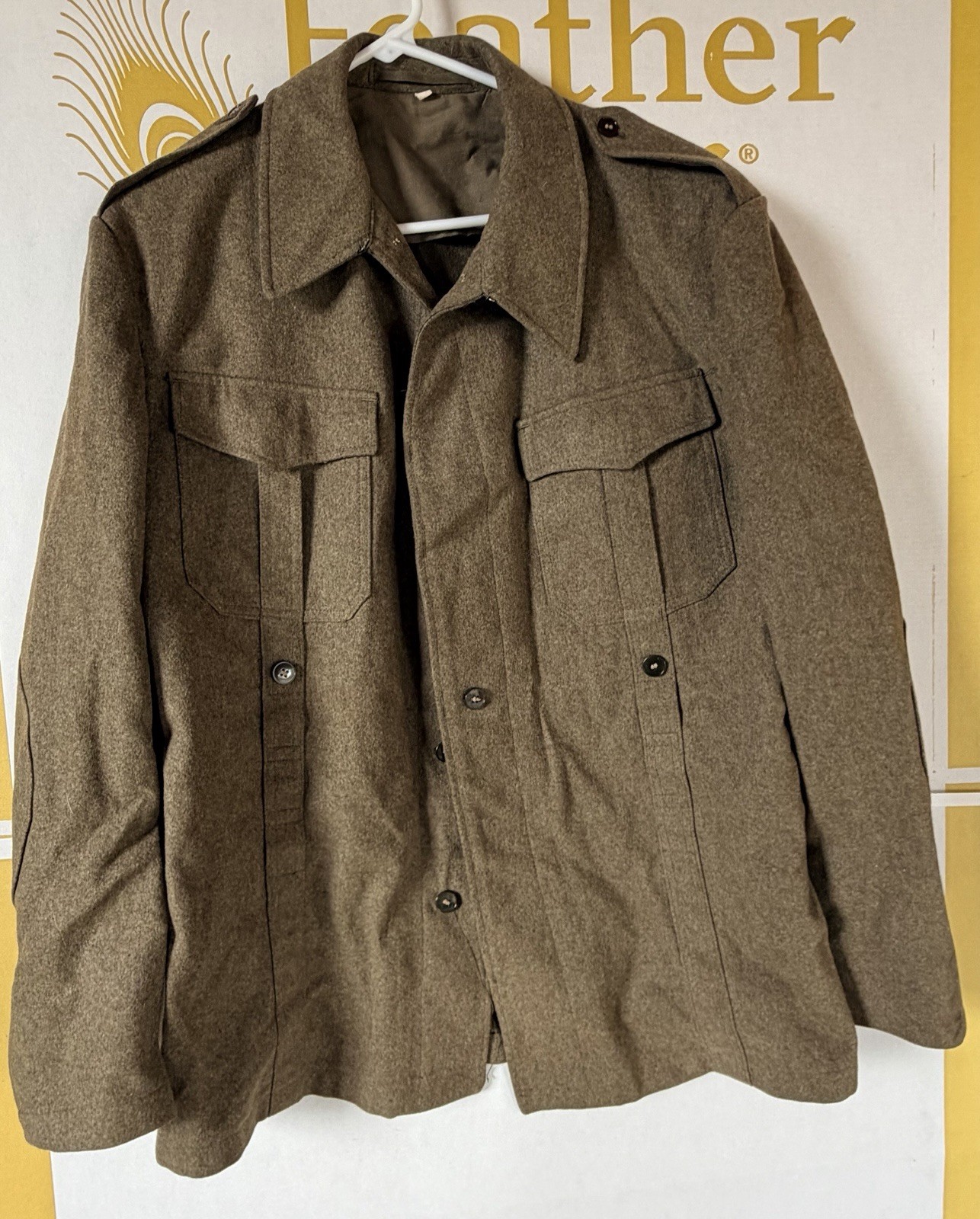 Vintage West German Wool Field Jacket Tunic Coat Bundeswehr Filzlaus Size 14 M/L Vintage West German Wool Field Jacket Tunic Coat Bundeswehr Filzlaus Size 14 M/L