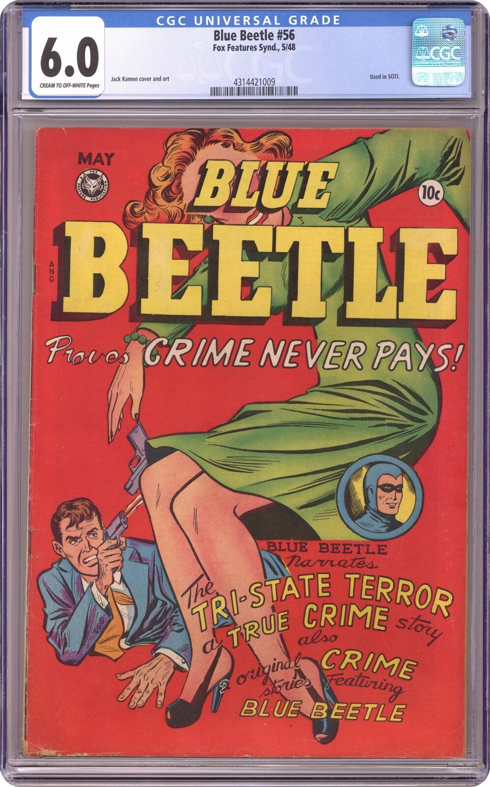 Blue Beetle #56 CGC 6.0 1948 4314421009