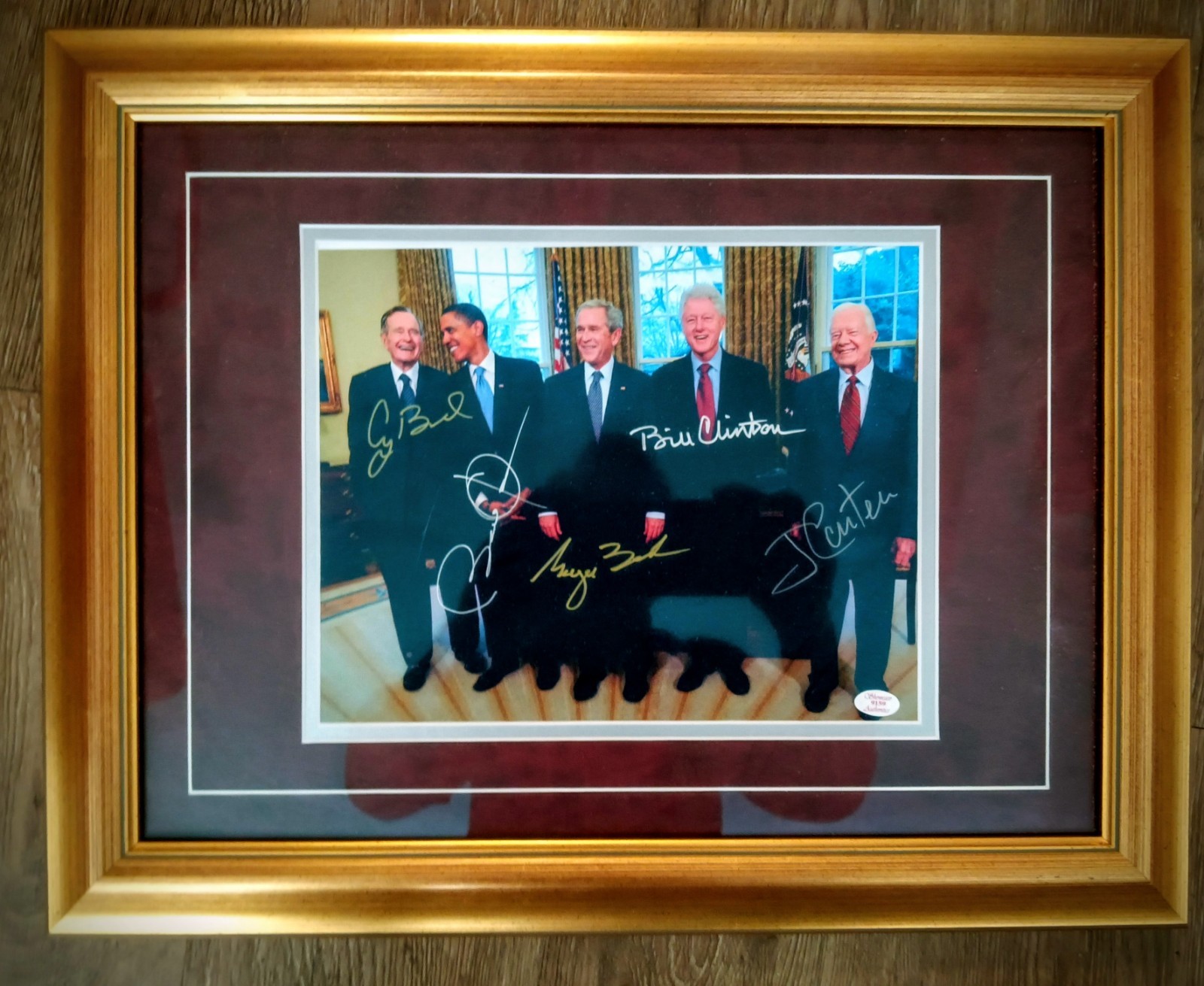 Framed PRESIDENTS Signed Carter, Clinton, Obama & Bush's Presidential with COA Framed PRESIDENTS Signed Carter, Clinton, Obama & Bush's Presidential with COA