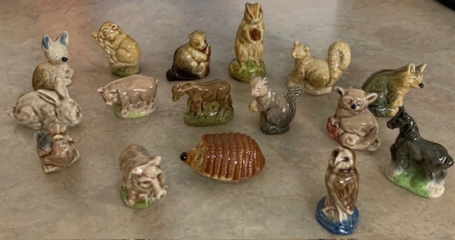 Vintage Wade Whimsies Woodland Farm Animal Figurines Lot of 16 England