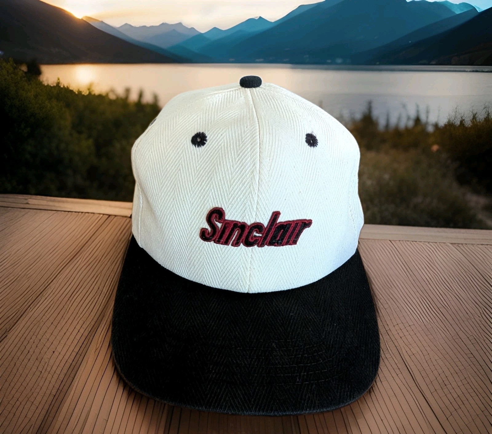 Vintage K Products Sinclair Gas & Oil Hat Strapback Herringbone USA MADE EUC CAP Vintage K Products Sinclair Gas & Oil Hat Strapback Herringbone USA MADE EUC CAP