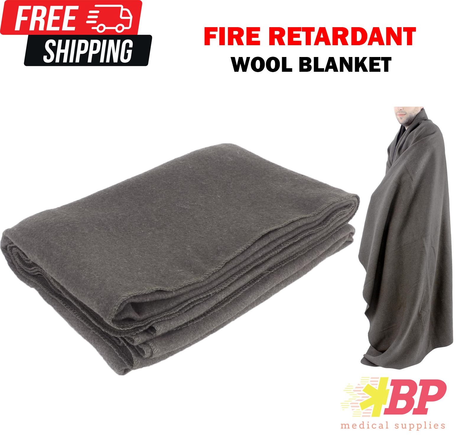 Ever Ready First Aid Warm Wool Fire Retardant Blanket 62 Ever Ready First Aid Warm Wool Fire Retardant Blanket 62