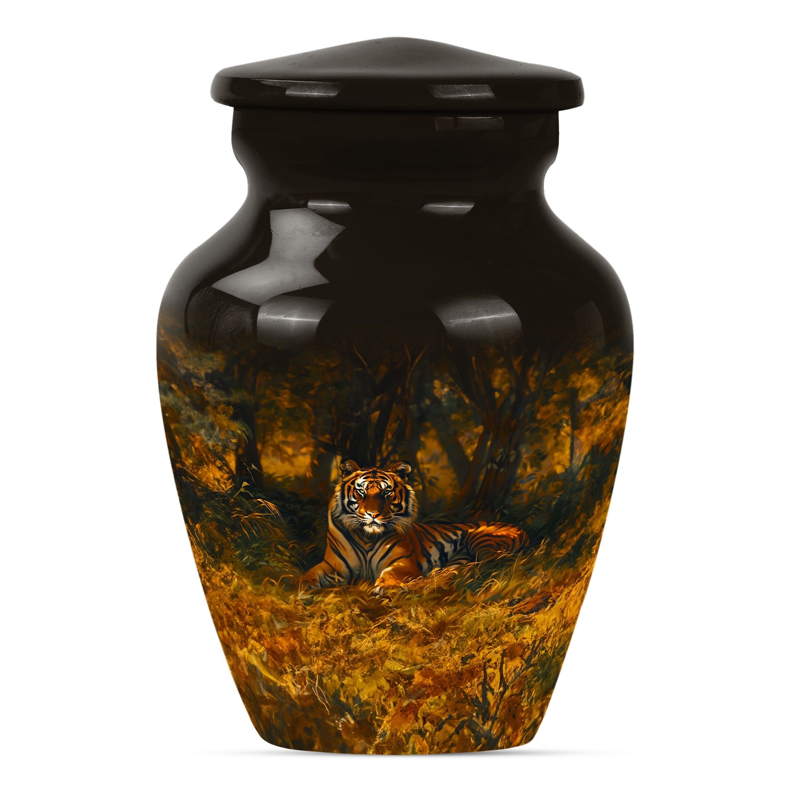 Tiger Tribute Urn - Container For Cremated Adult Human Remains Keepsake Tiger Tribute Urn - Container For Cremated Adult Human Remains Keepsake
