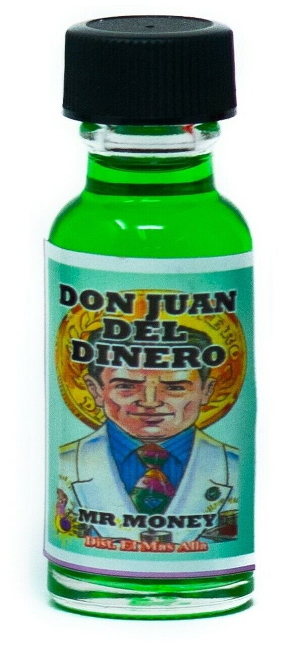 Aceite Don Juan Del Dinero para atrael El Dinero / Mr. Money  **Free Shipping**