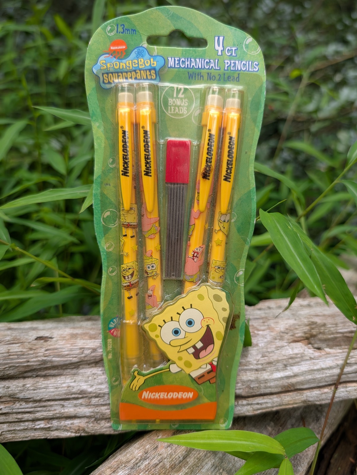 SpongeBob Mechanical Pencil 4ct Set 12 Bonus Leads Nickelodeon Stationery New