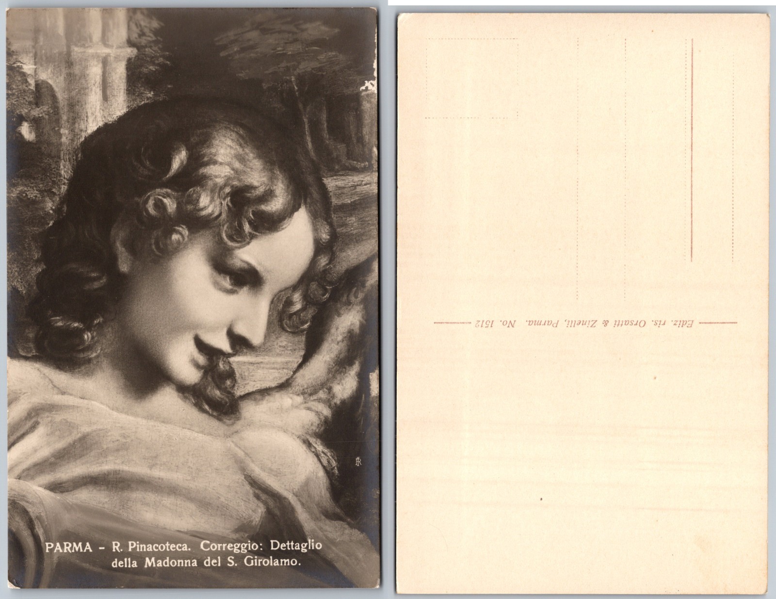 RPPC Correggio Madonna Detail Renaissance Art Photo Postcard RPPC Correggio Madonna Detail Renaissance Art Photo Postcard