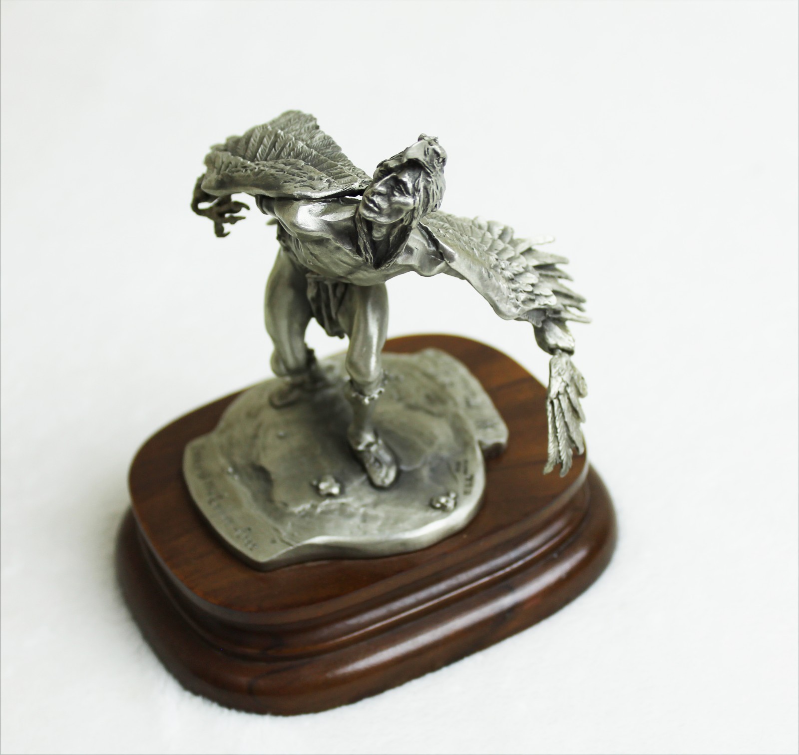 “Dance of the Eagles Cree” 1981 Chilmark Pewter Sculpture by Michael Boyett