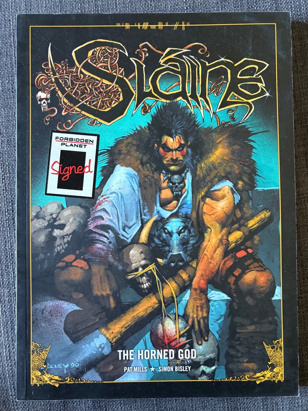 SIGNED 2000AD Slaine - The Horned God, Simon Bisley, Pat Mills (Rebellion, 2009) SIGNED 2000AD Slaine - The Horned God, Simon Bisley, Pat Mills (Rebellion, 2009)