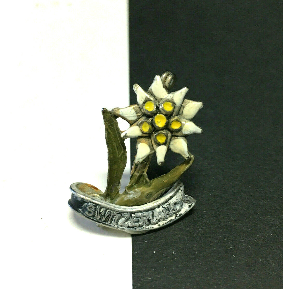 Vintage SKI PIN Signed Jowa Switzerland Alpine Hat, Lapel, Collectible VV137A