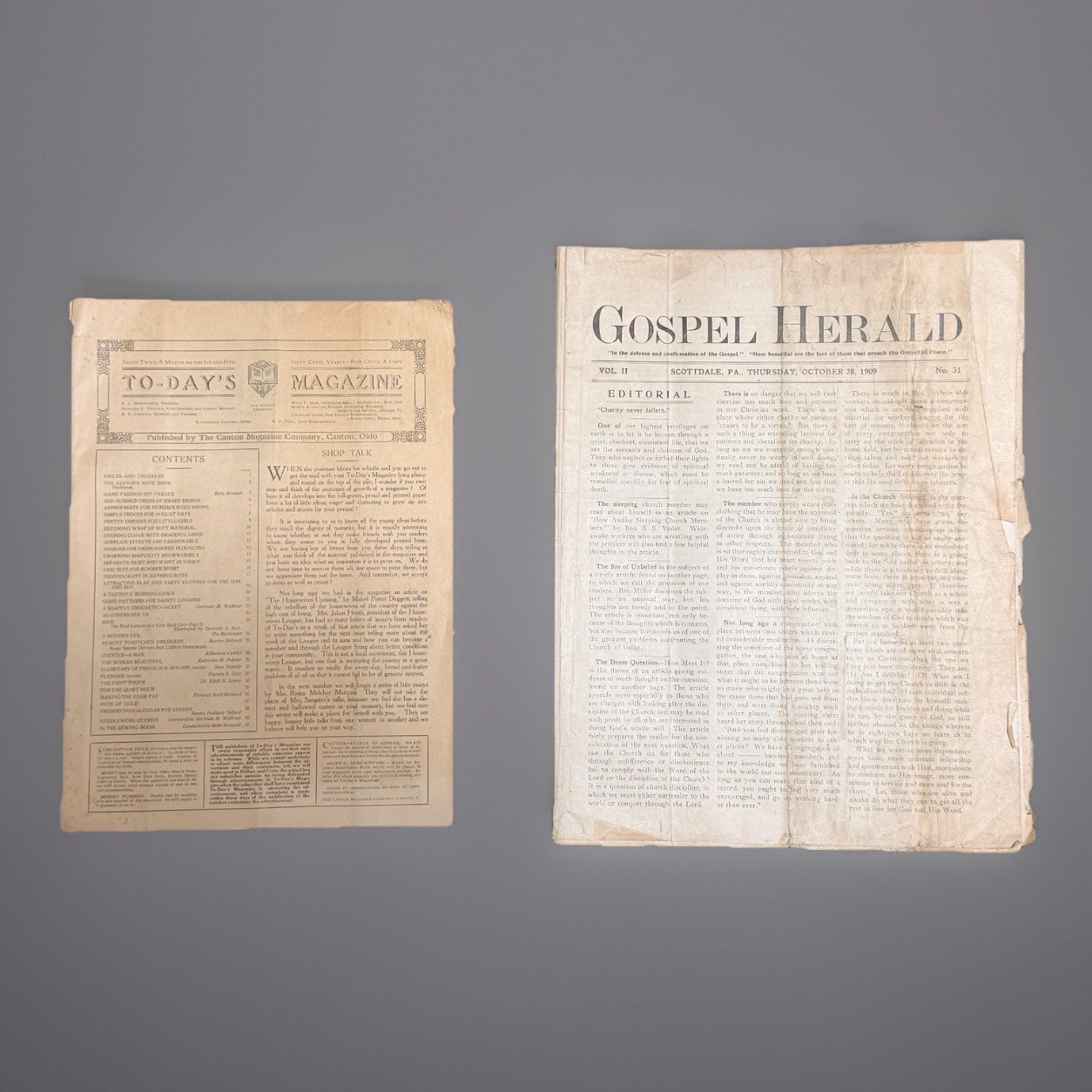 Rare 1909 1912 Antique Magazine Newspaper Ephemera Lot Fashion Ads Religious