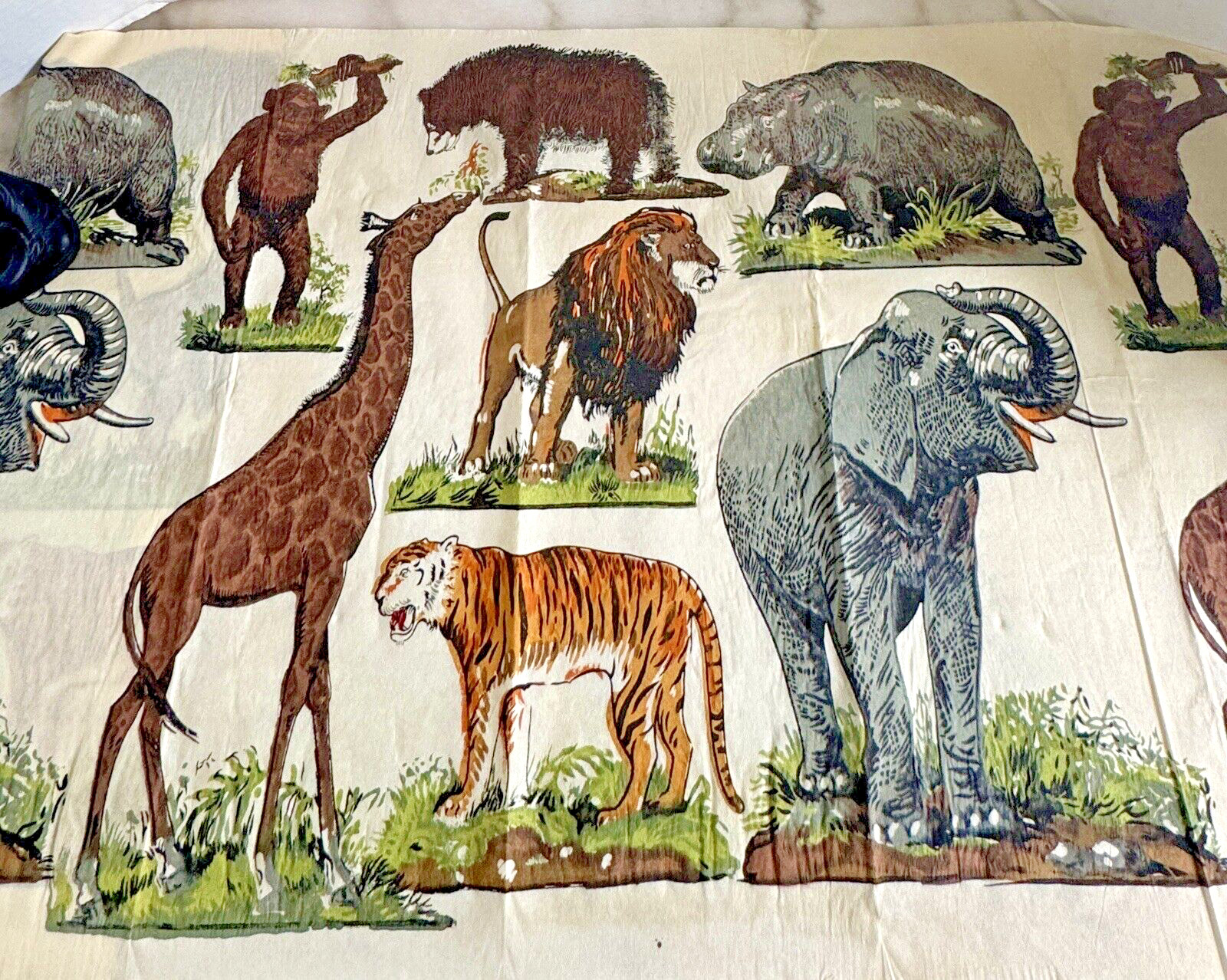 Antique Vintage DENNISON'S Crepe Paper WILD ANIMALS NOS WOW Antique Vintage DENNISON'S Crepe Paper WILD ANIMALS NOS WOW