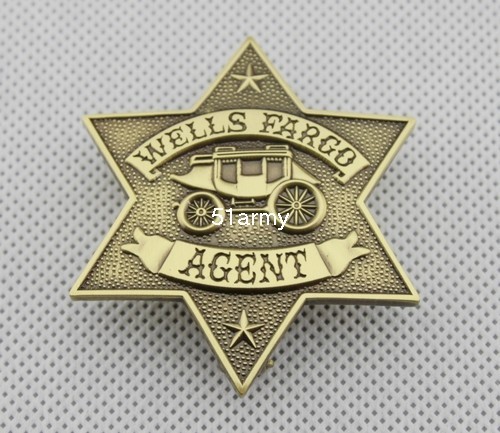 VINTAGE WELLS FARGO AGENT BADGE-REPRO VINTAGE WELLS FARGO AGENT BADGE-REPRO