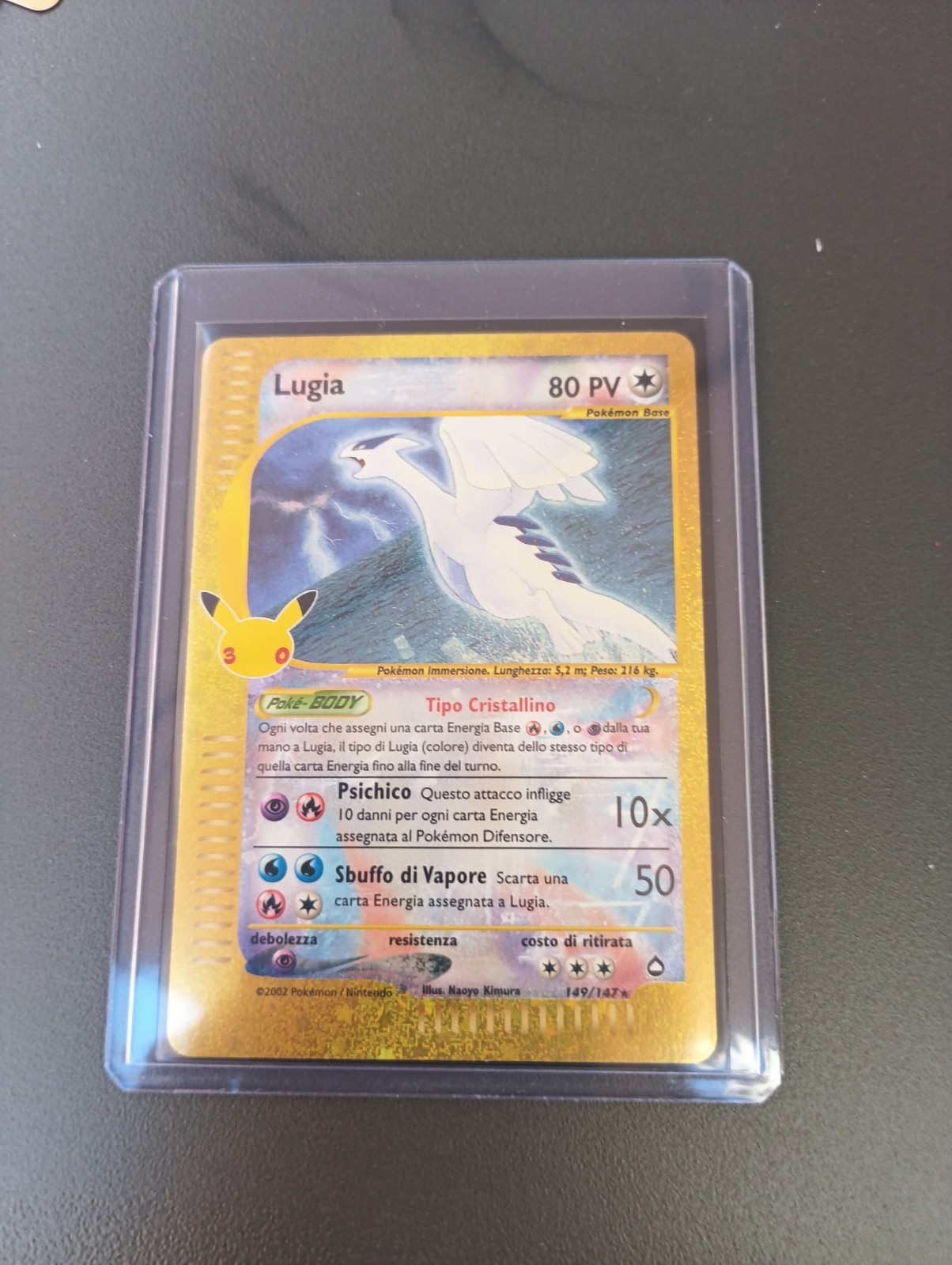 Pokèmon-Lugia 149/147 30th Celebration Anniversary-Holo-Mint-Ita-Perfect Card