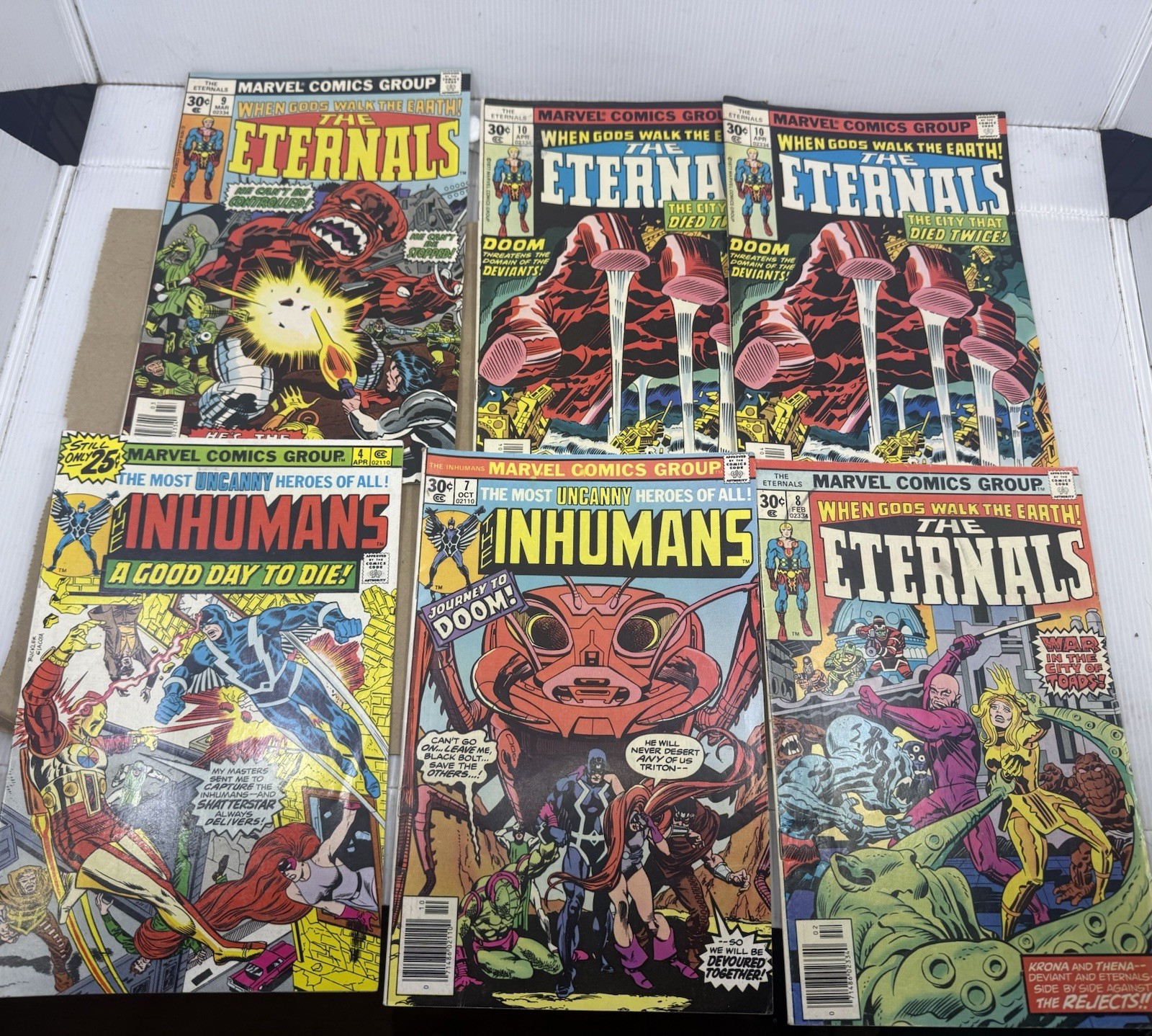 6 Bronze Age marvel the Inhumans /eternals comic book Lot 6 Bronze Age marvel the Inhumans /eternals comic book Lot