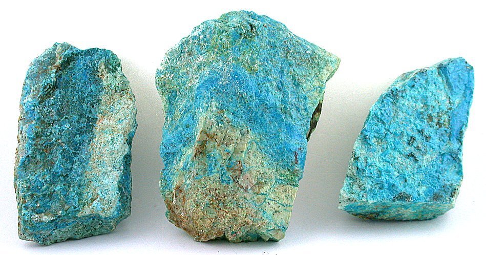 388 Gram Three NATURAL Gem Silica Turquoise Spiderweb In Quartz Cab Rough CS437