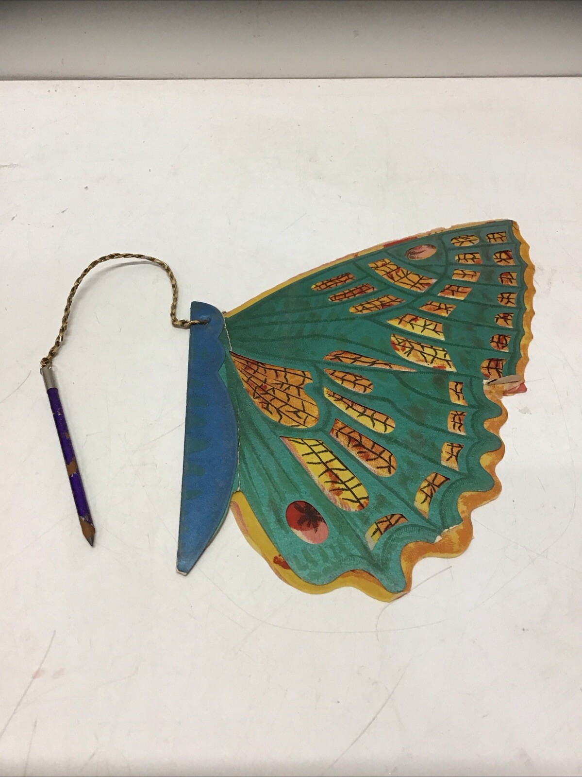 Rare Antique 1887 St Louis Veiled Prophet Cutout Butterfly Program With Pencil