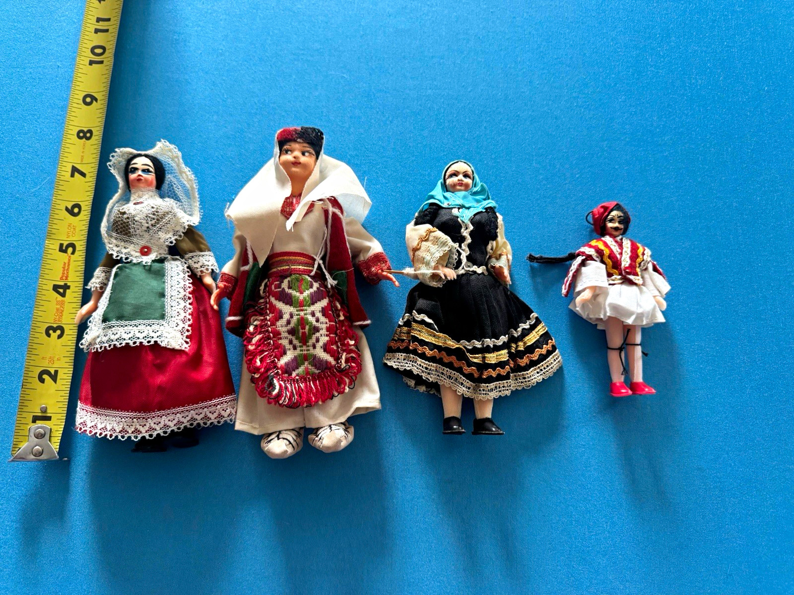 Vintage Souvenir Folk Dolls Lot 4 Italian Greek Croatian Mid Century Costume 60s Vintage Souvenir Folk Dolls Lot 4 Italian Greek Croatian Mid Century Costume 60s