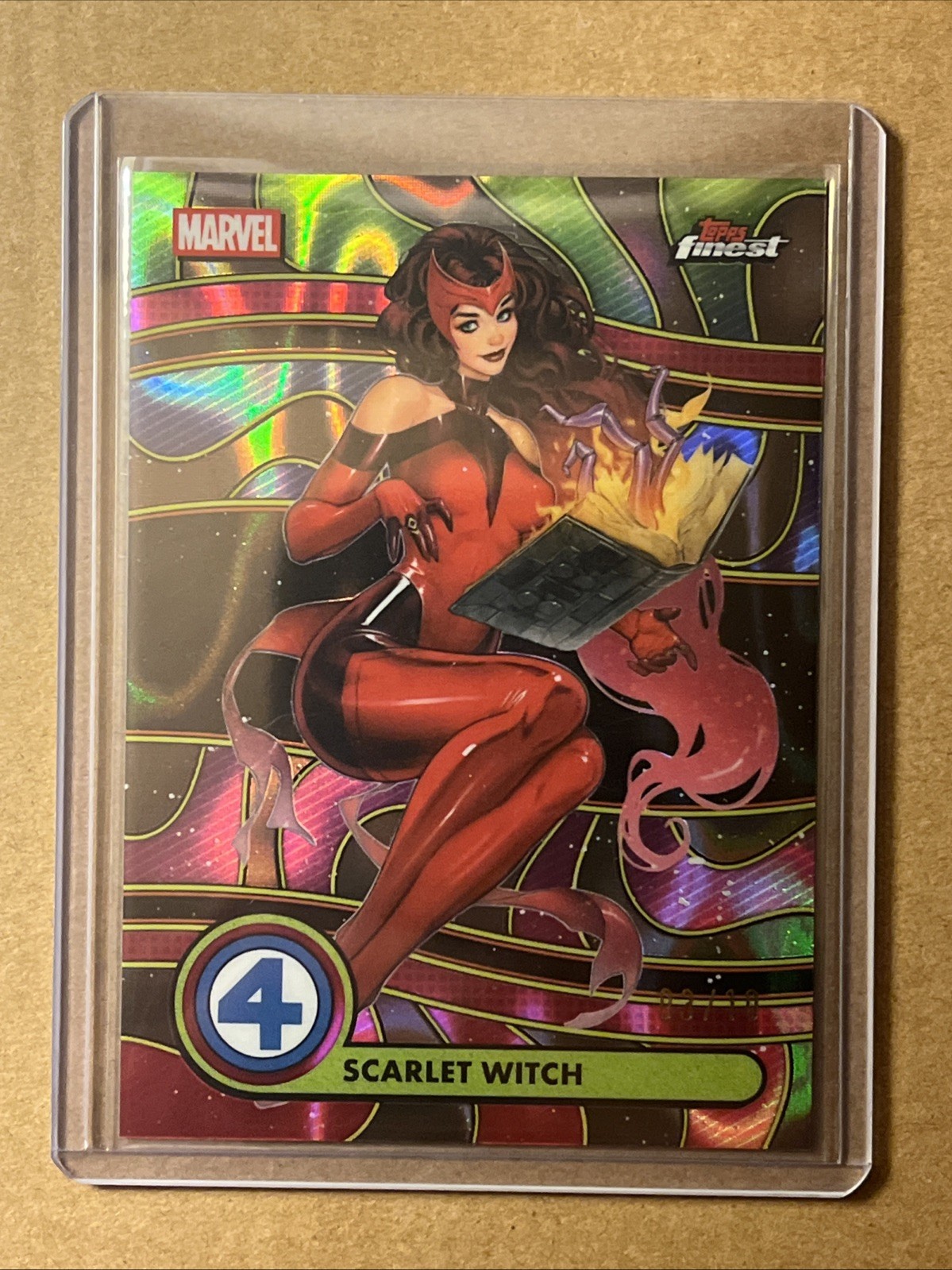 2026 Marvel Topps Finest Fantastic Four Scarlet Witch Black 3/10 Nakayama UC 77 2026 Marvel Topps Finest Fantastic Four Scarlet Witch Black 3/10 Nakayama UC 77