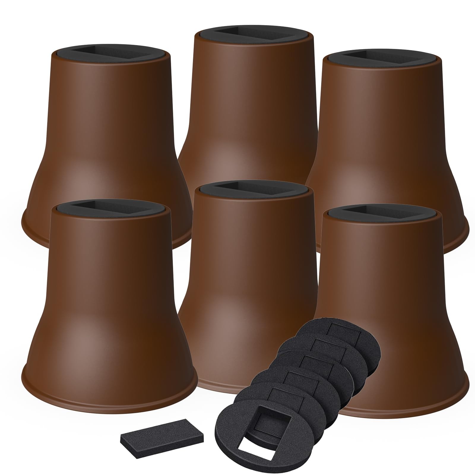 Mymulike Bed Risers 6 Inch 6 Pack Heavy Duty Bed Furniture Risers Lift Up To Mymulike Bed Risers 6 Inch 6 Pack Heavy Duty Bed Furniture Risers Lift Up To