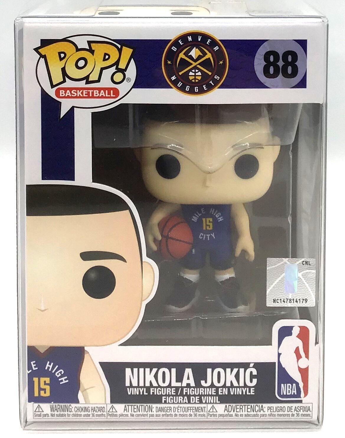 Funko Pop NBA Denver Nuggets Nikola Jokic #88 with POP Protector