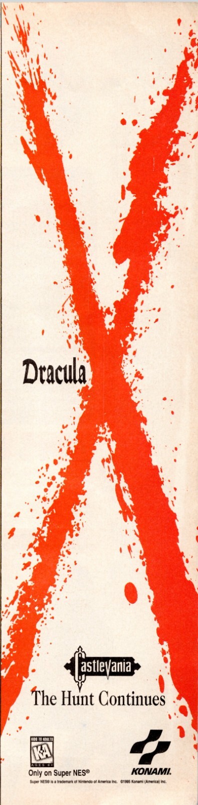 1995 Dracula Castlevania The Hunt Continues VTG Full Page Magazine Print Ad 3x11 1995 Dracula Castlevania The Hunt Continues VTG Full Page Magazine Print Ad 3x11