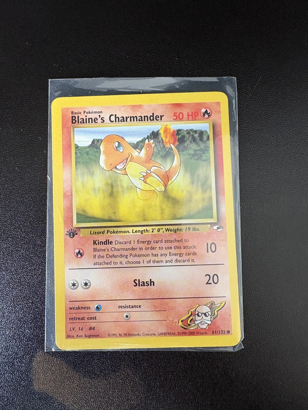 Blaine\'s Charmander 61/132 1st Edition Gym Heroes Pokemon Card WOTC 2000 Blaine\'s Charmander 61/132 1st Edition Gym Heroes Pokemon Card WOTC 2000