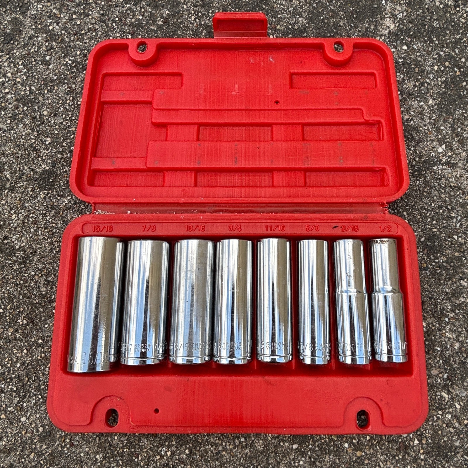 Thorsen 1/2' USA 8pc Deep Socket Set 1/2 Thorsen 1/2' USA 8pc Deep Socket Set 1/2