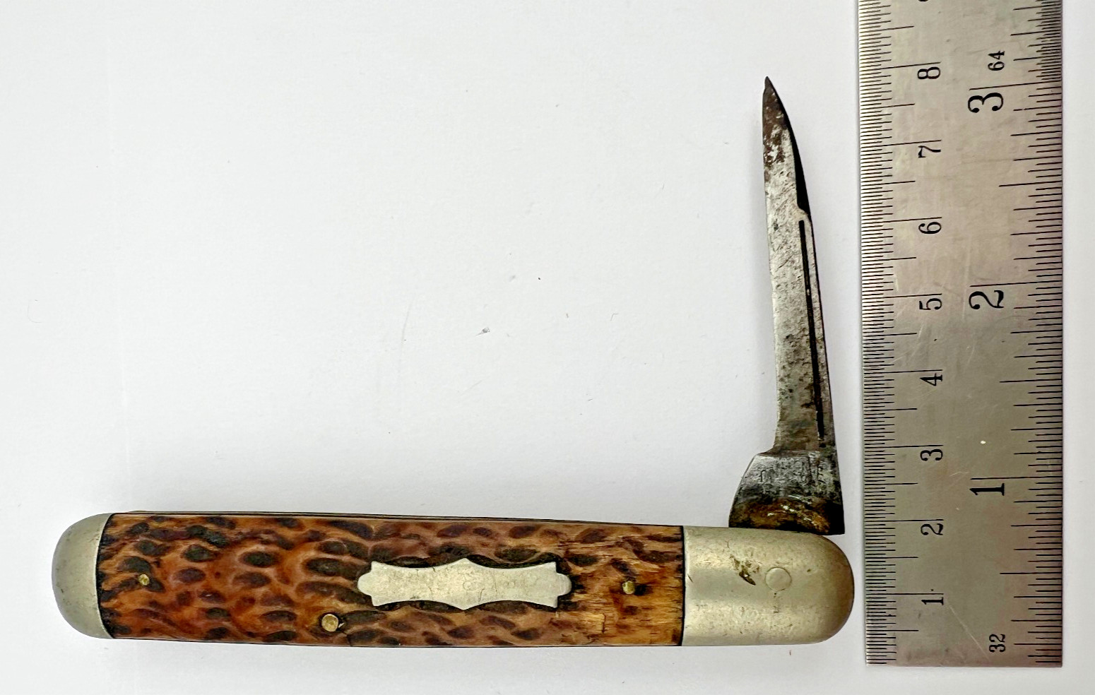 Vintage Challenge Cutlery Co Pocket Knife Missing Blade Unrestored Bone Handles Vintage Challenge Cutlery Co Pocket Knife Missing Blade Unrestored Bone Handles