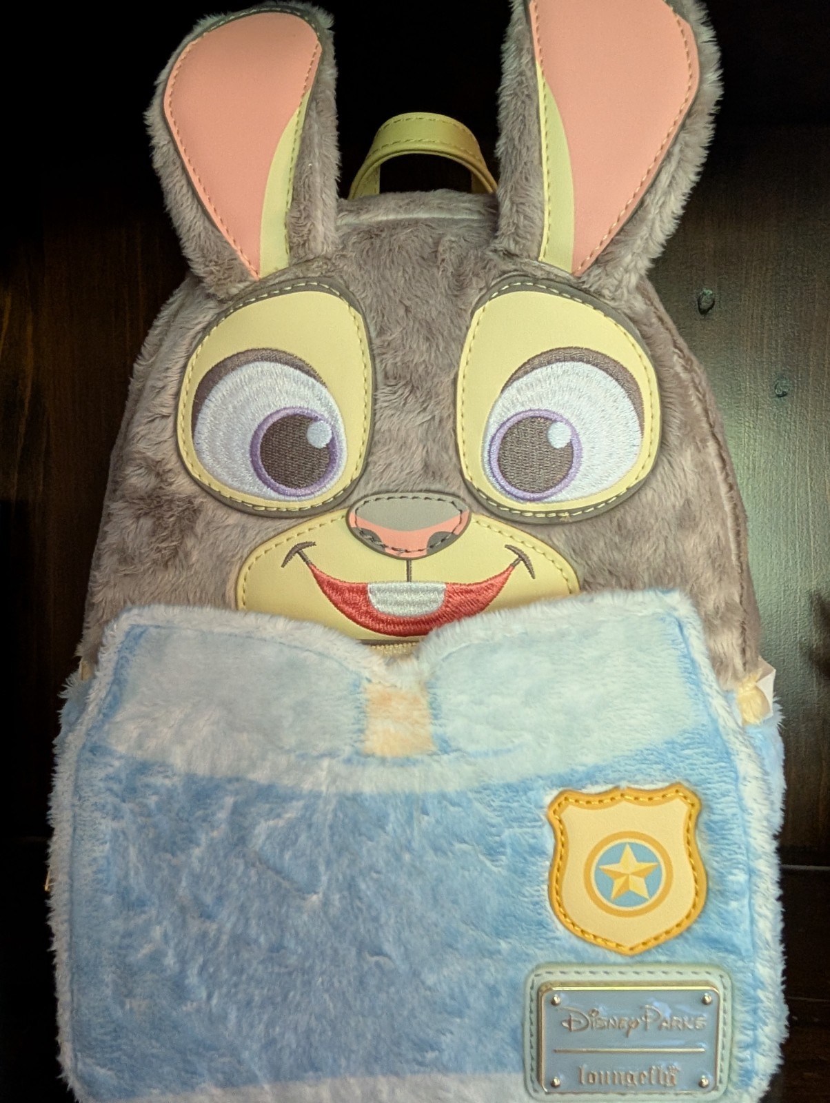Disney Parks Loungefly Judy Hopps Fuzzy Mini Backpack Zootopia Plush NWT Disney Parks Loungefly Judy Hopps Fuzzy Mini Backpack Zootopia Plush NWT