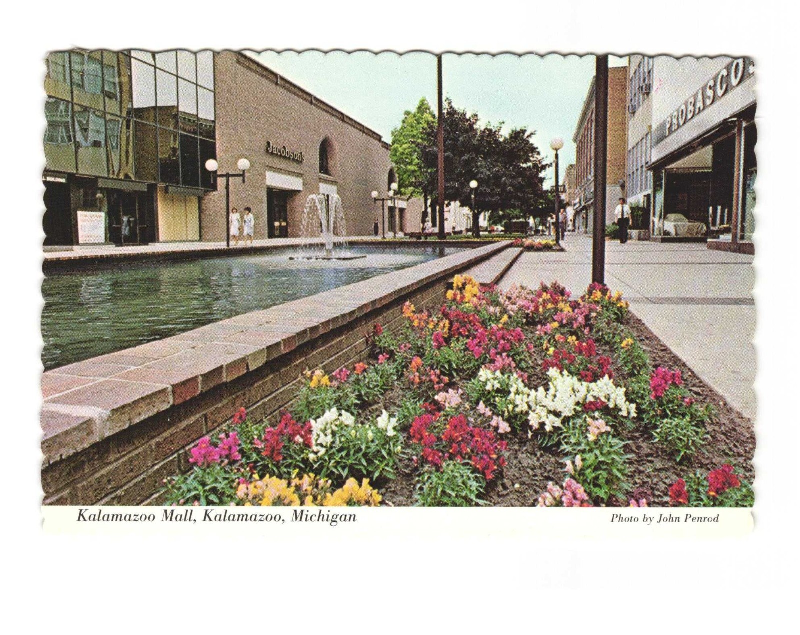 Kalamazoo Mall, Kalamazoo, Michigan Vintage Postcard Unposted