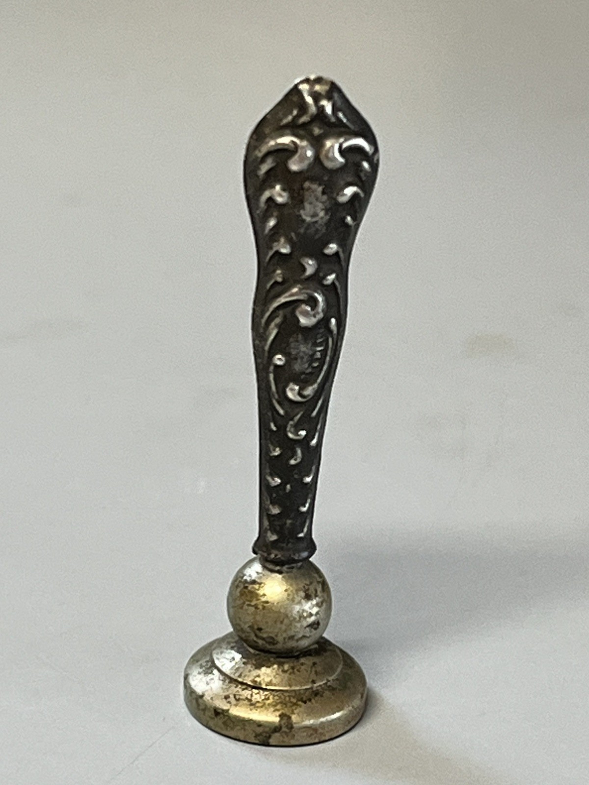 Antique Sterling Silver Elegant Wax Seal Stamp, Decorative Monogram Antique Sterling Silver Elegant Wax Seal Stamp, Decorative Monogram