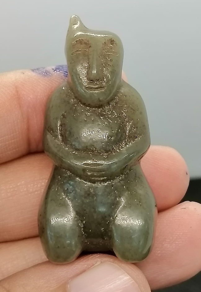 Old Afghan Natural Jade Stone Nefrite Carved Stone Figure Statue Old Afghan Natural Jade Stone Nefrite Carved Stone Figure Statue
