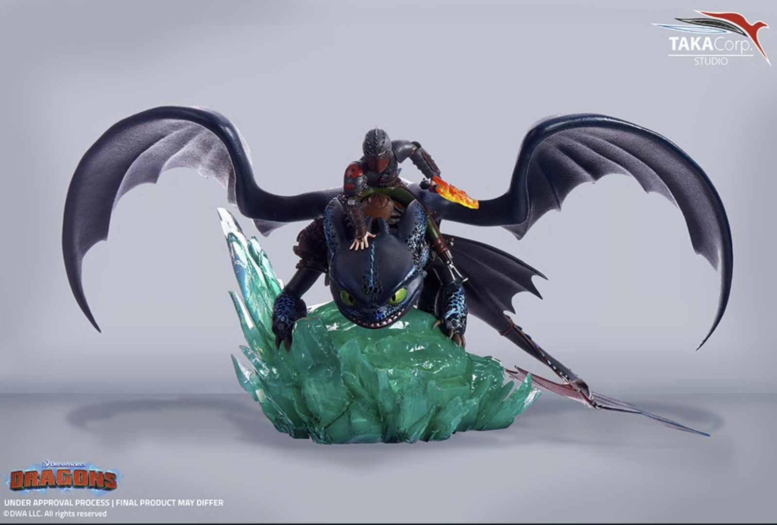 TAKACORP Toothless & Hiccup Statue LE 825/888 NEW How To Train Your Dragon HTTYD