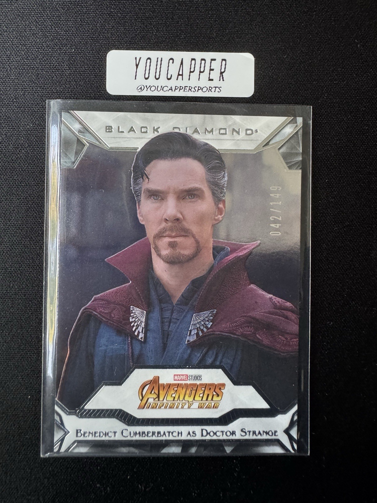 2021 UD Marvel Black Diamond Benedict Cumberbatch Doctor Strange /149 Avengers 2021 UD Marvel Black Diamond Benedict Cumberbatch Doctor Strange /149 Avengers