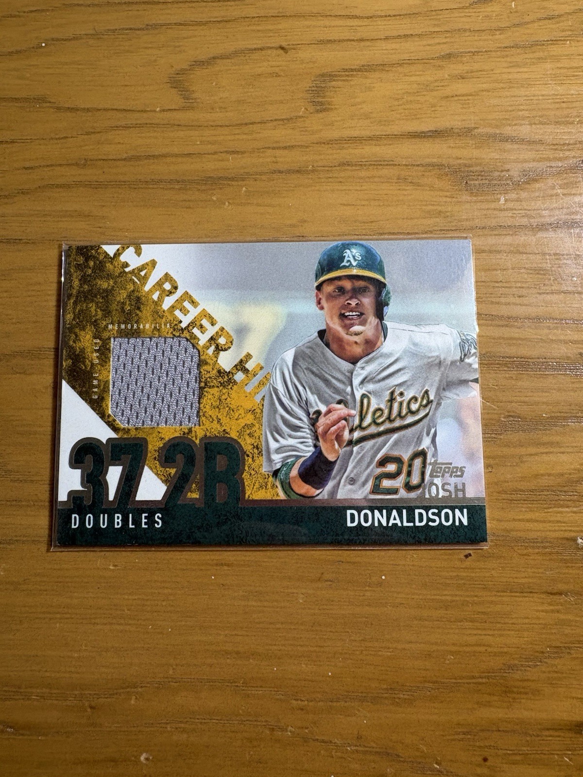2015 Topps Career High Relics Josh Donaldson #CRH-JD Game Used Memorabilia 2015 Topps Career High Relics Josh Donaldson #CRH-JD Game Used Memorabilia