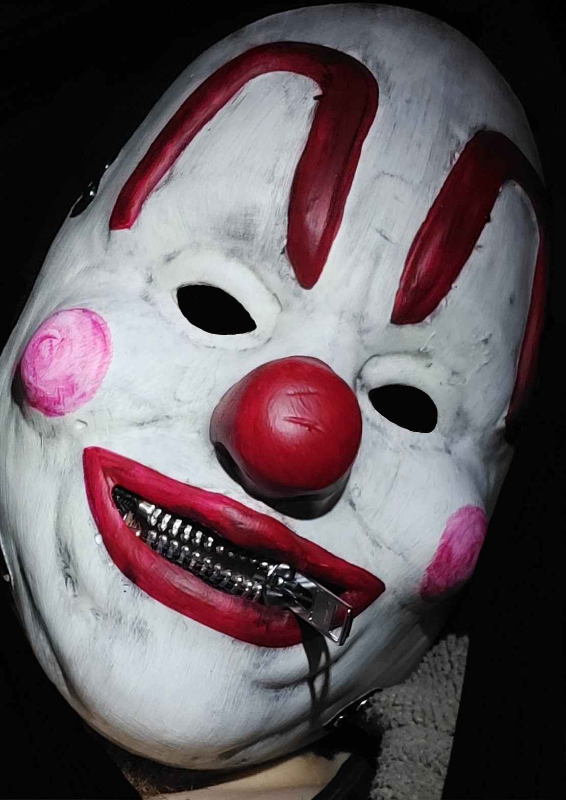 Slipknot Mask 25th Anniversary Clown Flexible PU Replica (White & Red Copy) Slipknot Mask 25th Anniversary Clown Flexible PU Replica (White & Red Copy)