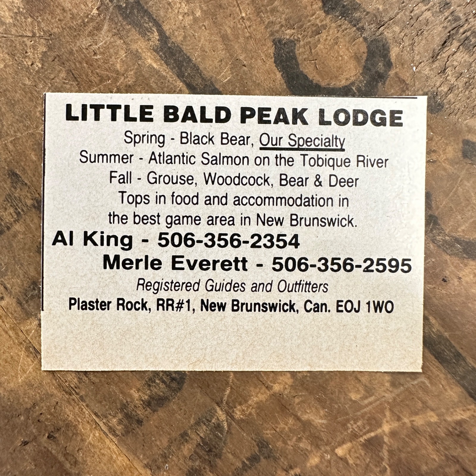 1982 Little Bald Peak Lodge Tobique River Hunt Fish Guide Vintage Print Ad NB CA 1982 Little Bald Peak Lodge Tobique River Hunt Fish Guide Vintage Print Ad NB CA