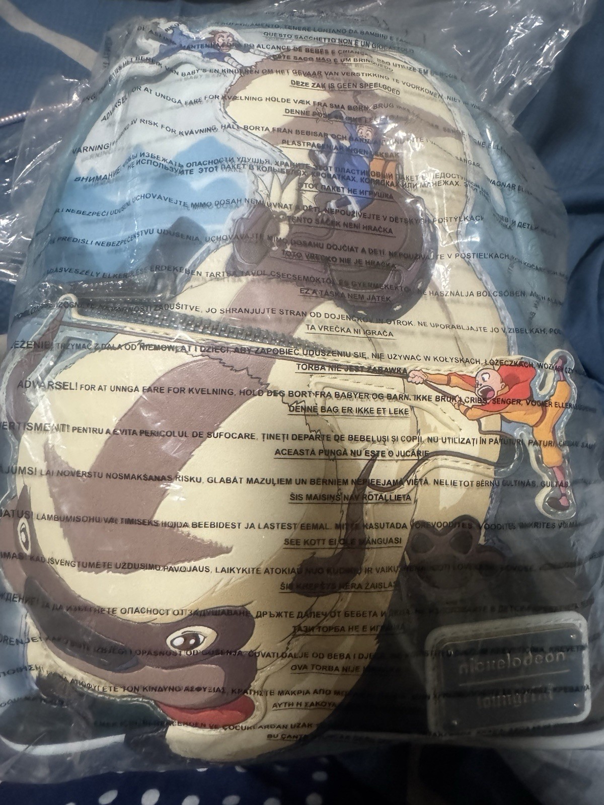 Nickelodeon Avatar: The Last Airbender Aang Appa Blue Backpack