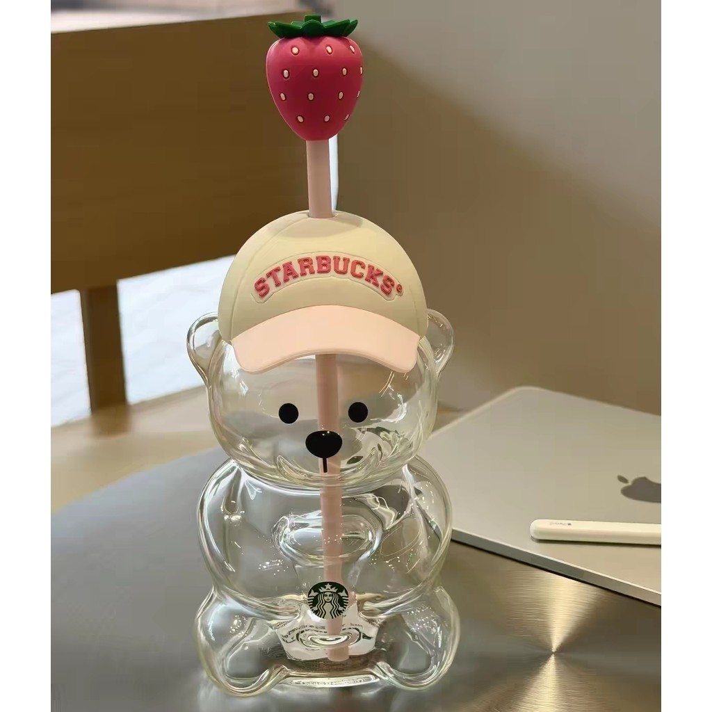 2026 New Starbucks Bearista Bear Cup Tumblers Strawberry Topper Baseball cap 2026 New Starbucks Bearista Bear Cup Tumblers Strawberry Topper Baseball cap