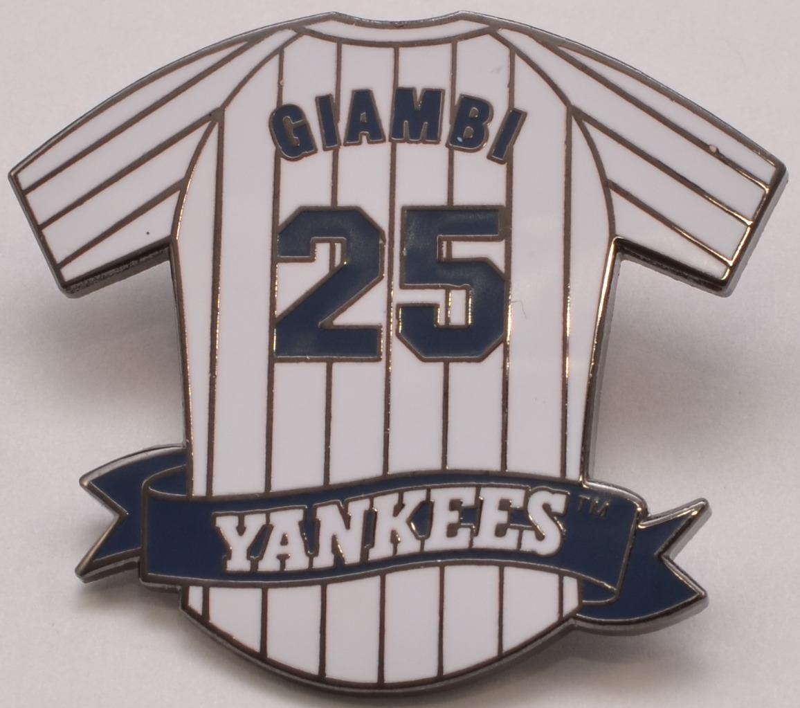 Jason Giambi Lapel Hat Pin New York Yankees Jersey #25 MLB Baseball