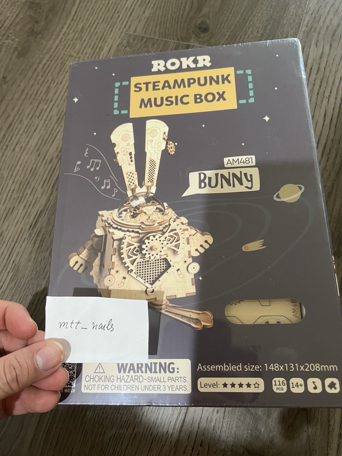 ROKR Robotime Bunny Steampunk Music Box Model - NIB #AM481 ROKR Robotime Bunny Steampunk Music Box Model - NIB #AM481