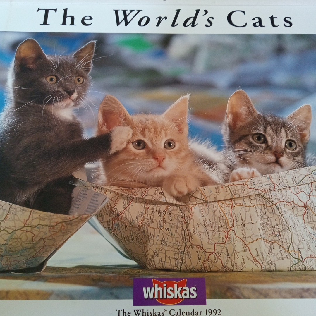 Rare 1992 Whiskas World's Cats Photo Quote Calendar 18 Rare 1992 Whiskas World's Cats Photo Quote Calendar 18