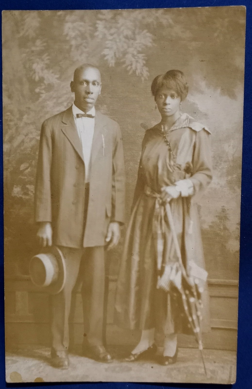 RPPC 1904-1918 African Americans Portrait Postcard AZO 4 Arrows Up Stamp Box RPPC 1904-1918 African Americans Portrait Postcard AZO 4 Arrows Up Stamp Box
