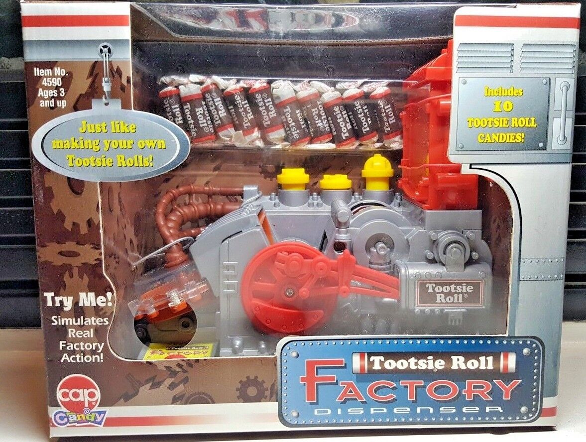 NEW SEALED TOOTSIE ROLL FACTORY CANDY DISPENSER HASBRO 1999 (DISCONTINUED RARE)