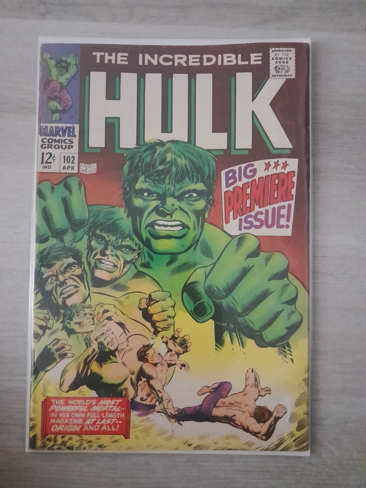 1968 Marvel Comics The Incredible Hulk #102 Origin Retold 1st App. Oldar 1968 Marvel Comics The Incredible Hulk #102 Origin Retold 1st App. Oldar