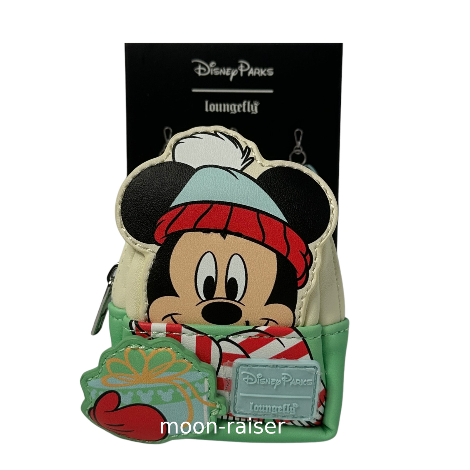 Disney Parks Mickey Mouse Loungefly Holiday Mini Backpack Bag Charm Keychain Disney Parks Mickey Mouse Loungefly Holiday Mini Backpack Bag Charm Keychain