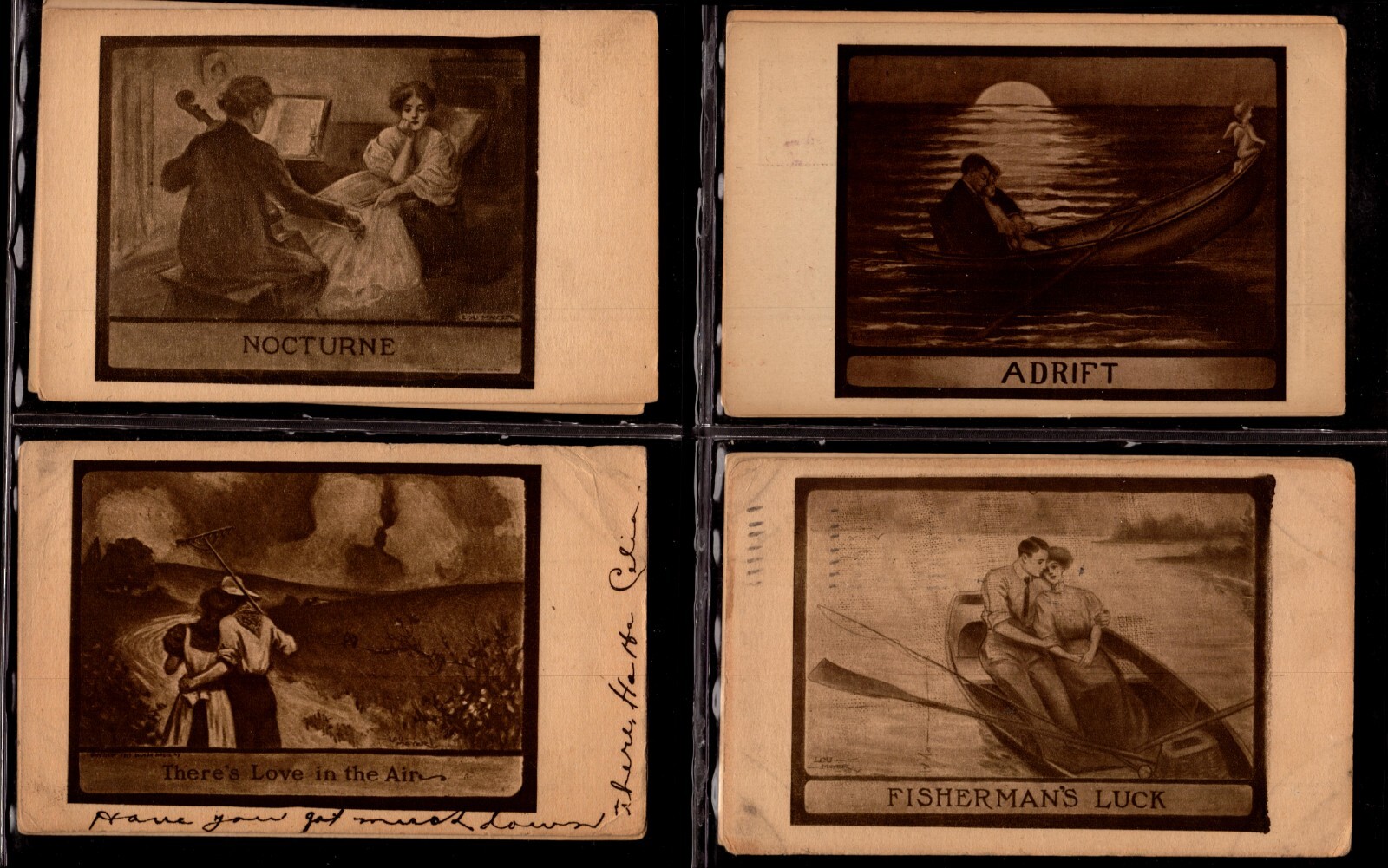 EIGHT (8) ROMANCE DB POSTCARDS AMERICAN POST CARD PHOTOGRAVURE SERIES EIGHT (8) ROMANCE DB POSTCARDS AMERICAN POST CARD PHOTOGRAVURE SERIES