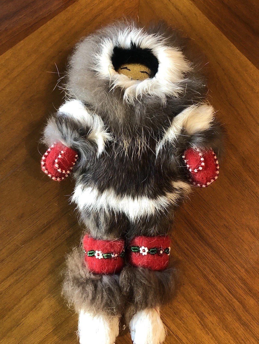 Vintage Alaskan Native Inuit/Yupik Handcrafted Fur Doll 10”Tall made in Alaska