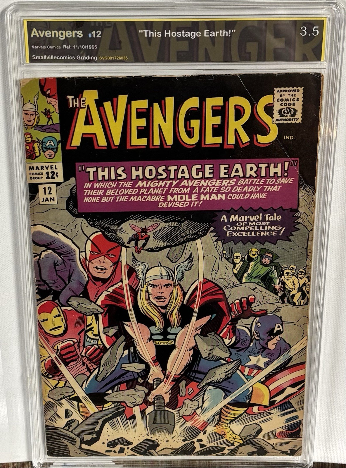 AVENGERS #12 (1965) - Classic Thor Cover SVG 3.5 WHITE PAGES/complete π€π€© AVENGERS #12 (1965) - Classic Thor Cover SVG 3.5 WHITE PAGES/complete π€π€©
