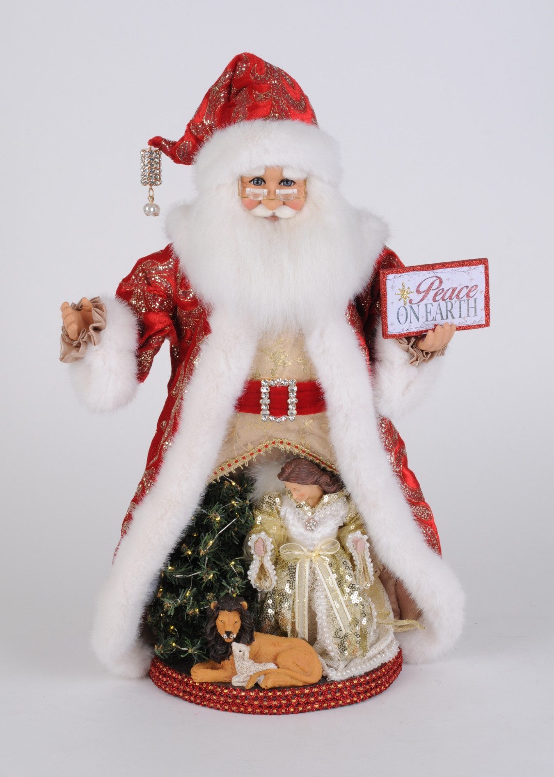 Karen Didion Originals The Lighted Peace on Earth Santa CC18-99 Karen Didion Originals The Lighted Peace on Earth Santa CC18-99